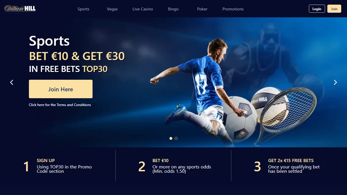 William Hill homepage