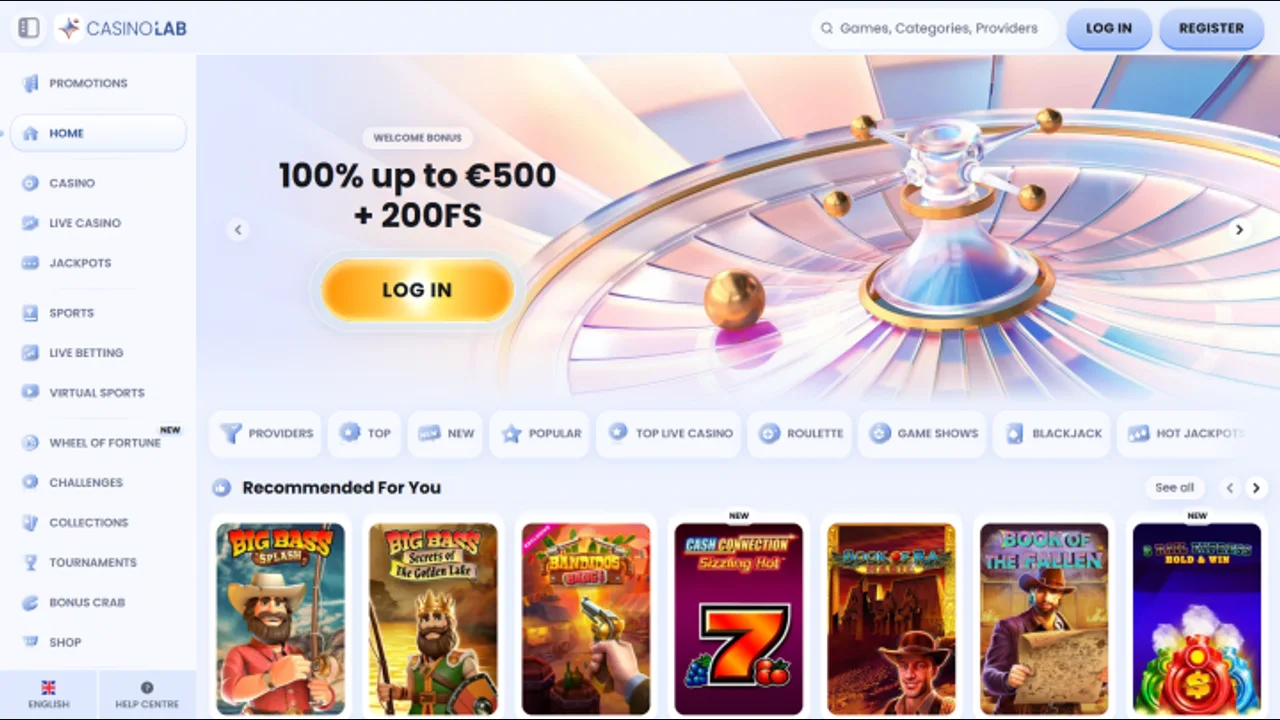 CasinoLab casino homepage reference