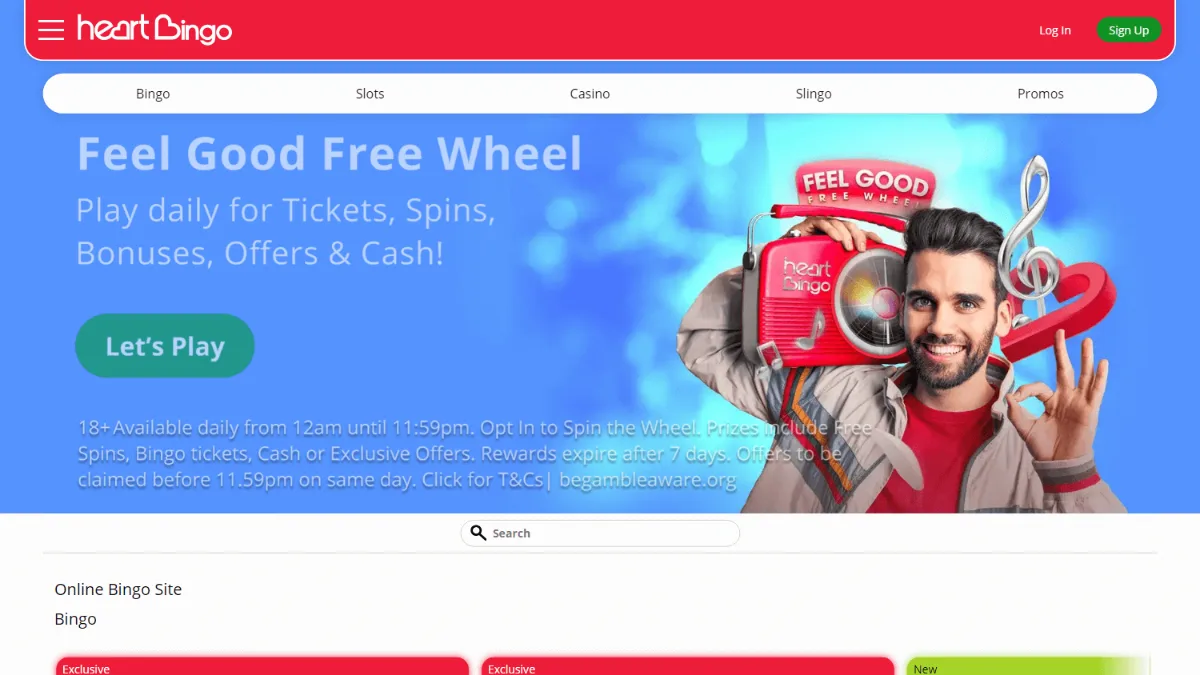 Heart Bingo homepage