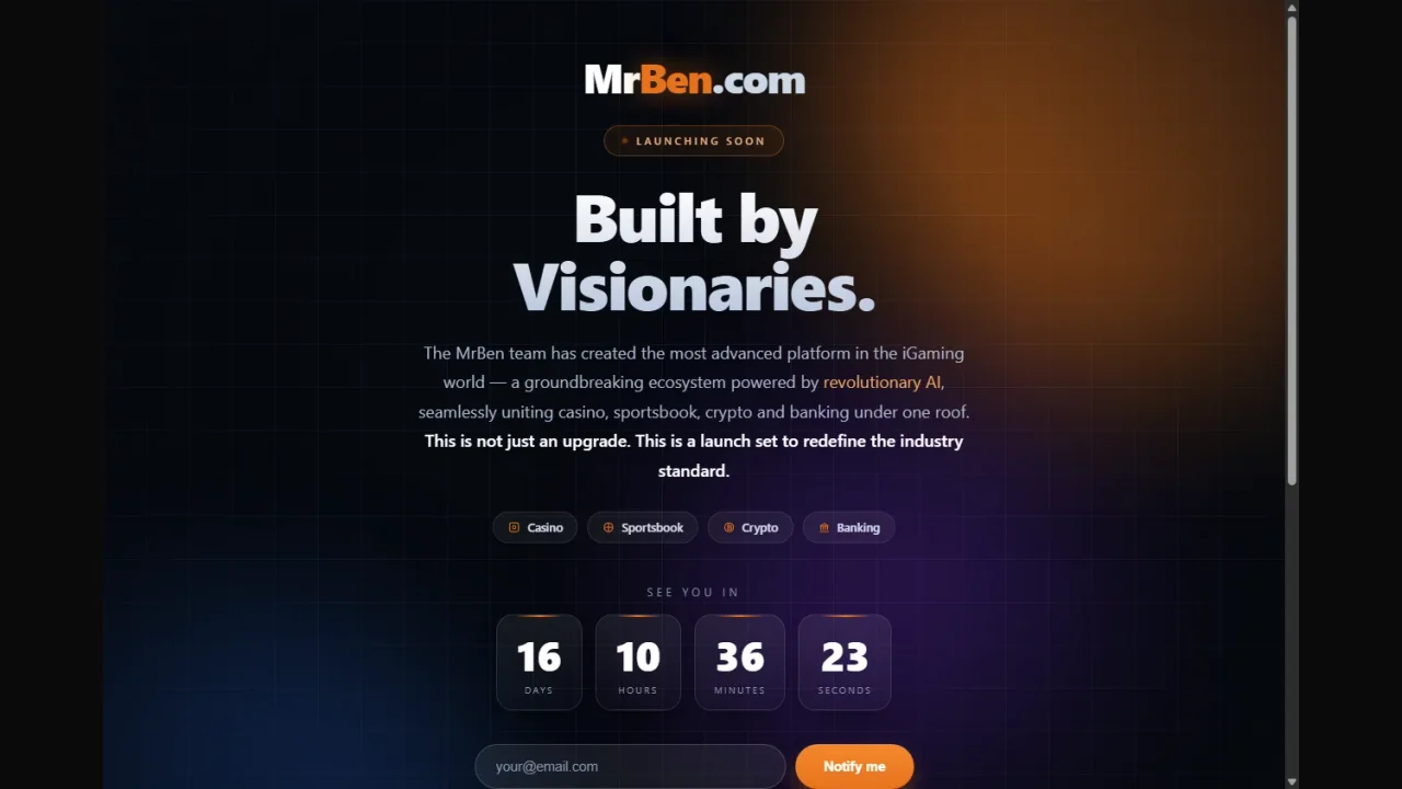 Mr Ben today: a launch announcement